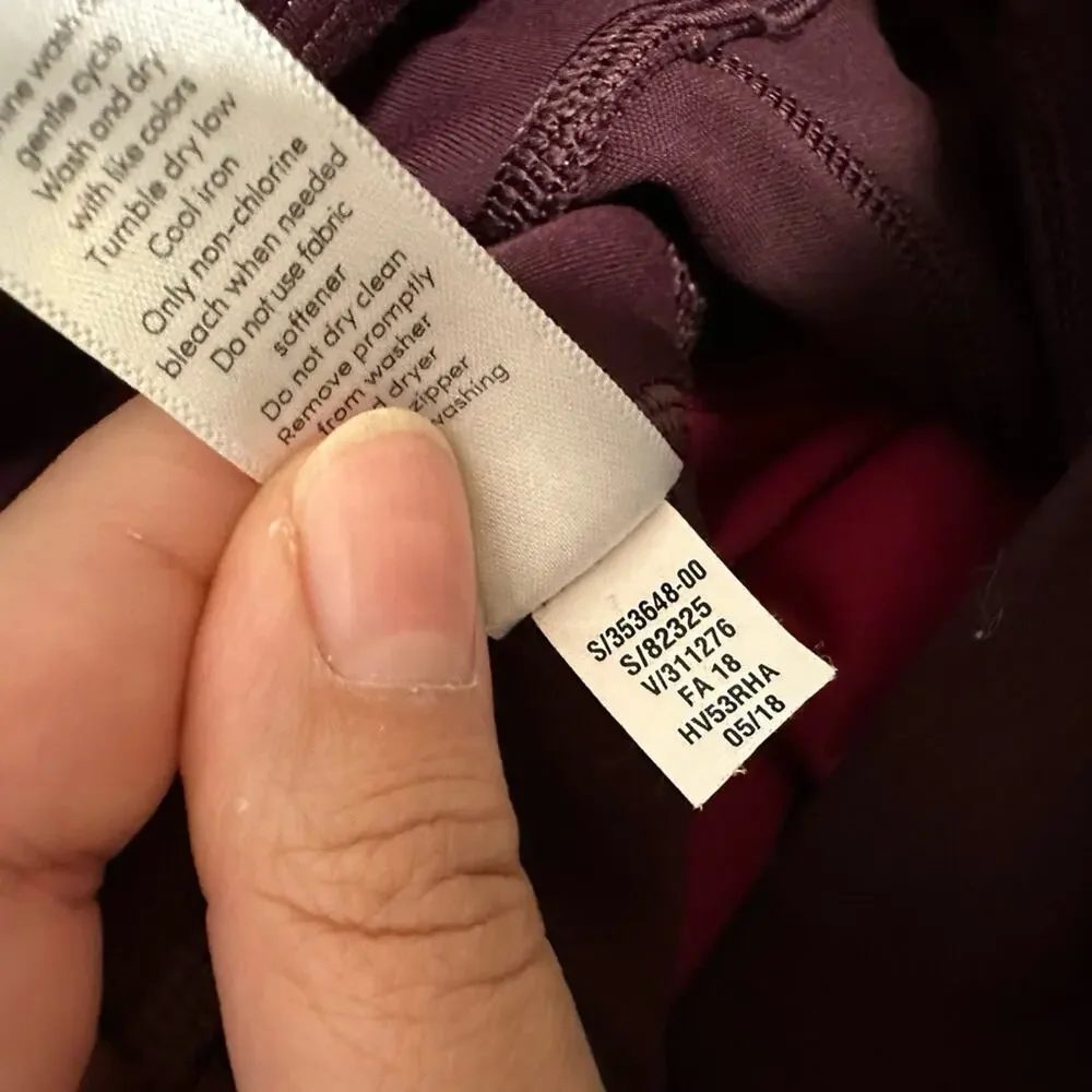 Athleta All In Structure Colorblock 7/8 Leggings XS Contrast Auberge Red Pink